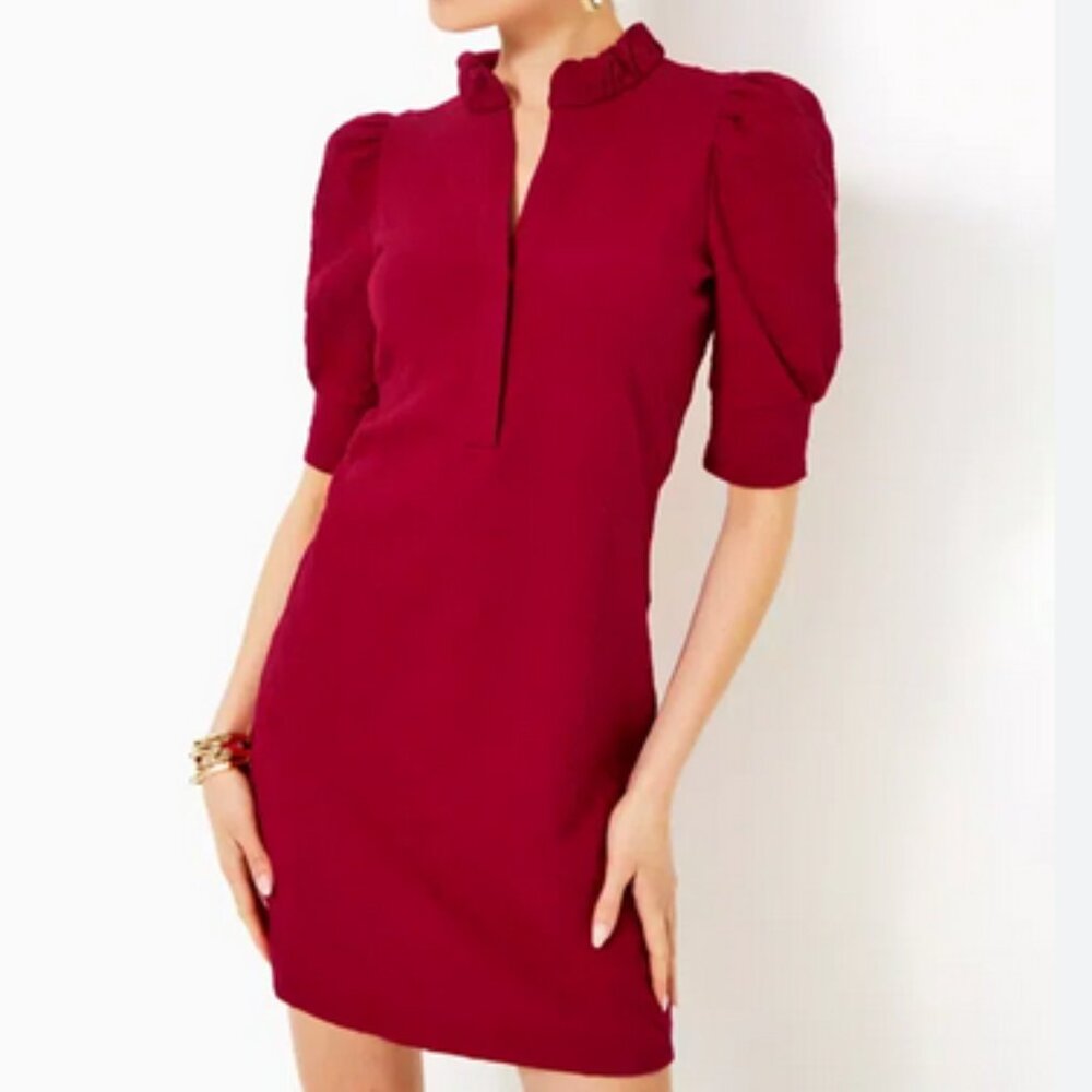 Red Lilly Pulitzer Elsey Popover dress